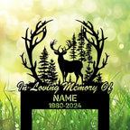Personalized Hunter Grave Marker Deer Hunter Memorial Memorial Garden Stake 8-24 inch Hunter Dad Loss Gift, Hunter Memorial Gift Loss of Loved One (Deer Hunter Memorial) - Image 4