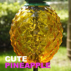 Solar Lanterns Outdoor Waterproof Glass Pineapple Garden Decor, Hanging Solar Stake Lights Yard Art, Outside Patio Decorations Gardening Birthday Gifts for Mom Grandma Women, 2 Pack - Image 3