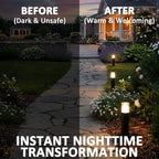 6PK Low Voltage Bollard Lights Die-Cast Aluminum & Real Glass Pathway Lights 1.2W 95LM 2700K Warm White G4 Replaceable Bulb Included, Waterproof Outdoor Landscape Lighting - Image 5