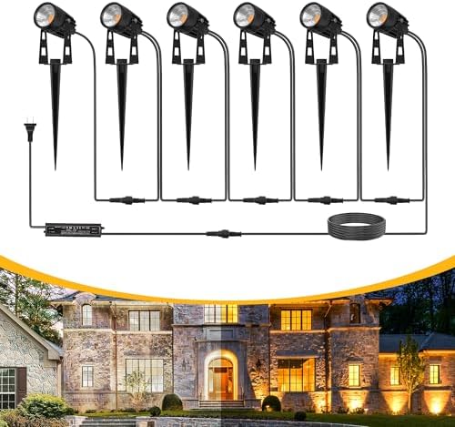 L LOHAS LED Dusk to Dawn Low Voltage Landscape Lighting 3000K 6 Pack by LLOHASLED