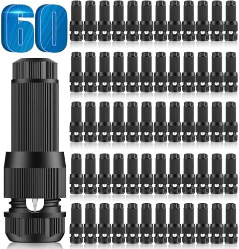 Low Voltage Wire Connectors - Outdoor LED Landscape Lighting Connector 12-18 Gauge Waterproof Landscape Lights Connector for Outside Path Light Deck Light Yard Light Backyard Lighting (60 Pack) by Hyjuan