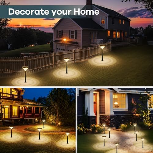 Linkind Solar Lights Outdoor 8 Pack, Solar Pathway Lights Warm White - Image 5
