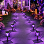 GIGALUMI 8 Pack Solar Halloween Lanterns Outdoor, Candle Lights with Stakes - Image 2