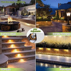 Retaining Wall Lights,12 Pack 7 Inch LED Hardscape Lighting,12-36V 2.5W Low Voltage Fence Lights,Outdoor Step Lights with IP67 Waterproof 2700K Warm Light - Image 2
