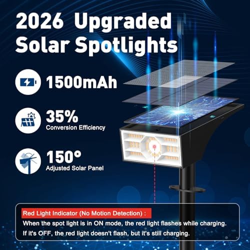 Solar Spot Lights Outdoor, 10 Packs/56 LED , Warm White Solar Spotlights - Image 3