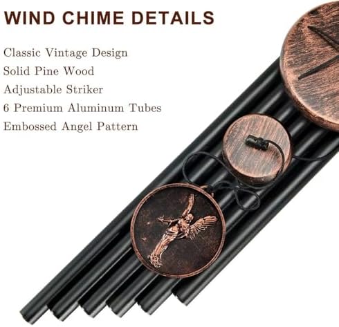 34" Angel Wind Chimes for Outside, Gifts for Women Mom Grandma - Image 4