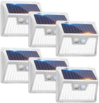Peasur Solar Lights Outdoor Waterproof, 6Pack 140LED Bright Motion Sensor Security Lights 3 Modes, Solar Powered Fence Wall Light for Garden Yard Outside(Cool White) by Peasur