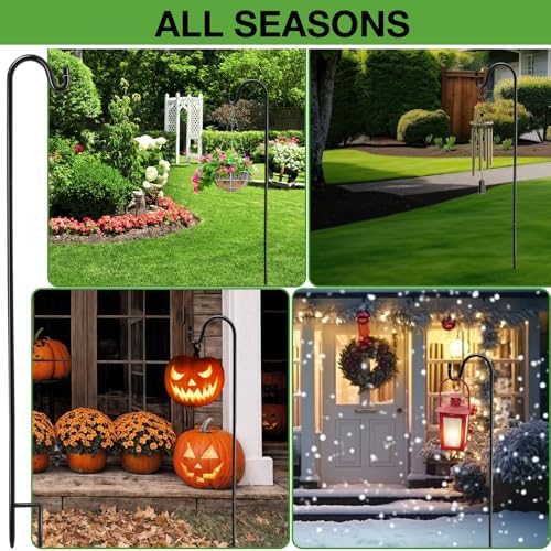 24 Pack 46 Inch Shepherds Hooks Outdoor Metal Garden Hook for Hanging Plant - Image 6