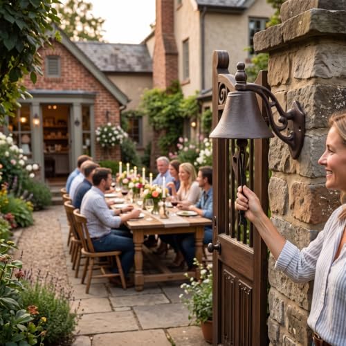 Luocute Vintage Wall Mounted Hanging Bell for Outdoor Farmhouse - Image 7