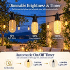Outdoor String Lights, Waterproof RGBW Color Changing Patio Lights, 50FT - Image 4