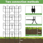 8 Pack Trellis for Climbing Plants Indoor, Expandable Heavy-Duty Metal Trellis for Potted Plants Outdoor, Flowers Vine Ivy, Sturdy Houseplant Pothos Plant Climber Support - Image 6
