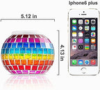 Solar Glass Mosaic LED Lights Colorful Changing Ball Lights Waterproof Solar Table Lamp for Patio Yard Party Wedding Decoration (Rainbow) - Image 4