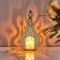 11.6inch Moroccan Lantern Lamp Decorative Candle Holders for Ramadan Decorations, Hanging, Outdoor Patio or Porch, Indoor Home Decor（White） by Degruand