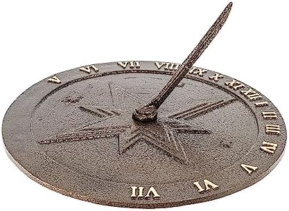 Montague Metal Products Roman Numeral Sundial - Garden Decor - Garden Clock - Image 4