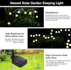Solar Firefly Lights Outdoor Swaying Garden Decor Warm White 6 PK - Image 2