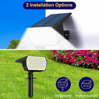 Super Bright 74LED Tri-Color Outdoor Solar Garden Spot Light, IP65 Solar Powered Landscape Lights, 3 Lighting Modes Solar Spotlights for Pathway Walkway Lighting - Image 2