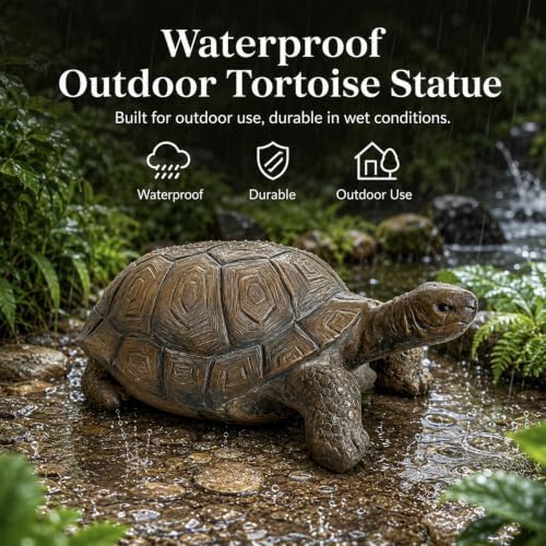 Large Resin Tortoise Garden Statue, Weatherproof Outdoor Statue - Image 4