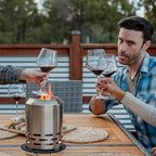 Sylvesta XL Tabletop Fire Pit – Smokeless Firepit 9" with Premium Carry Bag, Fire Pit Mat, Stainless Steel Lid, Removable Ash Tray, Fire Poker – Portable Fire Pit for Camping, Outdoor, Home & Patio - Image 7