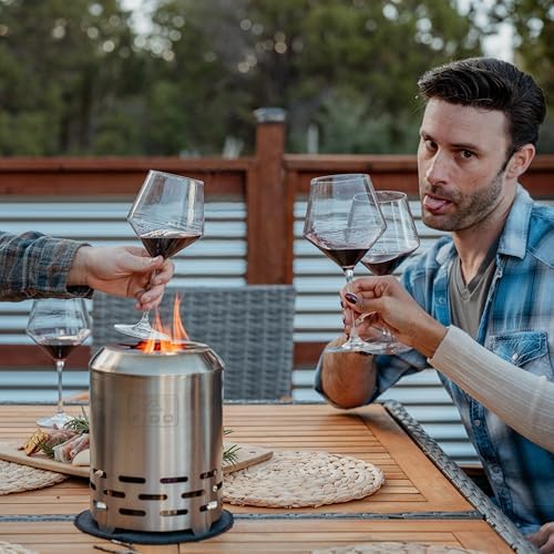 Sylvesta XL Tabletop Fire Pit – Smokeless Firepit 9" with Premium Carry Bag, Fire Pit Mat, Stainless Steel Lid, Removable Ash Tray, Fire Poker – Portable Fire Pit for Camping, Outdoor, Home & Patio - Image 5