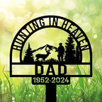 Personalized Hunter Grave Marker White-Tailed Deer Dad Hunter Memorial Garden Stake 8-24 inch Hunter Dad Loss Gift, Hunter Memorial Gift Loss of Loved One (White-Tailed Deer Dad Hunter) - Image 4