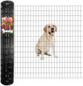 Black PVC Coated Welded Wire Fence 56" x 50' Roll, 2"x4" Mesh, 14 Gauge by FOREHOGARGARDEN%EF%BC%86HOME