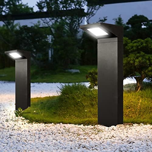 Landscape Lighting Outdoor Pathway LED Lights Modern Garden Lights Decorative Bollard Lamp IP54 Waterproof for Driveway Walkway Patio Lawn 5W 320Lm 27.6In 120V Wired - Image 3