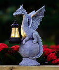 Solar Garden Dragon Statue: Outdoor Figurine with Lantern Lights by welcometoAcgarten