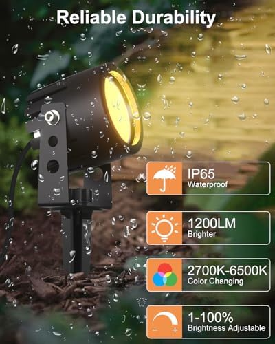 Ligency RGBW Low Voltage Smart Landscape Lighting, Landscape Spot Lights - Image 3