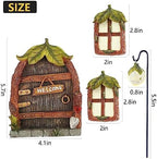 3 Pcs Miniature Fairy Garden Accessories Fairy Door and Windows Bundle - Image 2