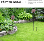 Milisten Waterproof Solar Garden Yard Light, Outdoor Glass Ball Ground Insert Lamp for Patio Landscape Decor, Solar Mosaic Courtyard Light with 18-Color Options - Image 7