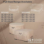 ULTCOVER Waterproof Round Patio Fire Pit Table Cover 50 inch - Image 3