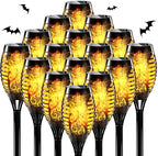 Solar Flame Lights Outdoor Waterproof 16 Pack Flickering Torches by Permande