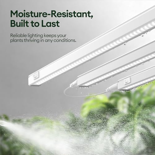 Maygrove Grow Lights for Indoor Plants, Sunlike Full Spectrum 5000K 2FT LED Growing Lamp 60W (4 x 15W), T5 Grow Light Strip for Seed Starting, Vegetables, Linkable, White, 4-Pack - Image 6