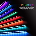 MQ 23 in Submersible LED Aquarium Light, 9W Color Changing Fish Tank Light with Remote Control, IP68 Crystal Glass 30 LEDs Lights Bar, for Fish Tank 30-37 inch - Image 5