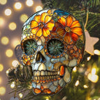 Floral Sugar Skull Acrylic Suncatcher - Image 6