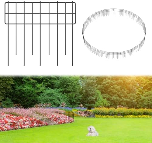 Garden Fence 20.6 FT x 12" H, Decorative Metal Border for Flower Beds by Unknown