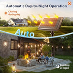 addlon 102FT(96+6) Solar String Lights Outdoor with Remote, Last 30+ Hrs - Image 3