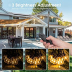 Solar Outdoor String Patio Bistro Lights, 25ft 27LED 3W G40 Bulbs, USB Rechargeable Portable Edison Café String Lights for Porch, Pergola, Backyard, Garden, Pool, Party, Camping (25 FT 27 LED, 1) - Image 5