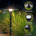 SUNVIE 3W Low Voltage Pathway Lights, 8-Pack 3000K 12-24V Classic Aluminum - Image 3