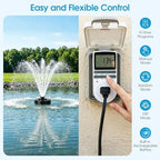 Pond Fountain Aerator, 750W 1HP 30000 Gallon Floating Fountain with Timer - Image 5