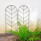 2 Pack Black Metal Garden Trellis 45"H x 15.9"W for Climbing Plants by SCENDOR