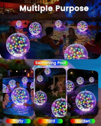 4Pack Floating Pool Lights 15Inch Solar Powered Christmas Balls, Multicolor - Image 3