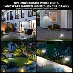LEREKAM Solar Spot Lights Outdoor,40 LEDs Solar Outdoor Waterproof Landscape Lights with 3 Light Modes, Solar Powered Garden Yard Wall Lights Auto On,Off for Patio 8 Pack - Image 7