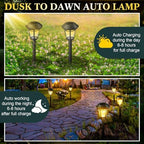 Tuanse 20 Pack Solar Pathway Lights Outdoor - Waterproof LED Bulk Solar Landscape Walkway Lights for Yard Garden Patio Lawn Decoration (Warm Light) - Image 5