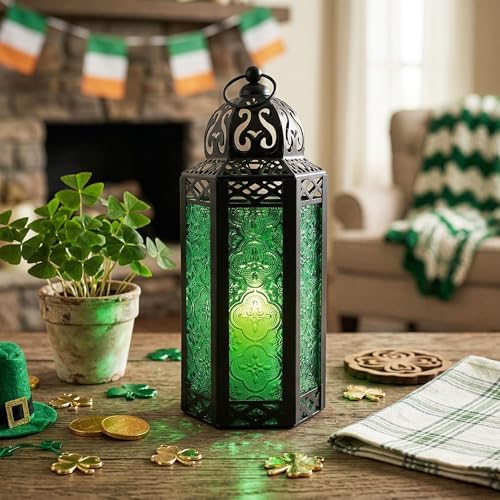Vela Lanterns Decorative Indoor Moroccan Candle Holder, Green, M, 12-Pack - Image 5