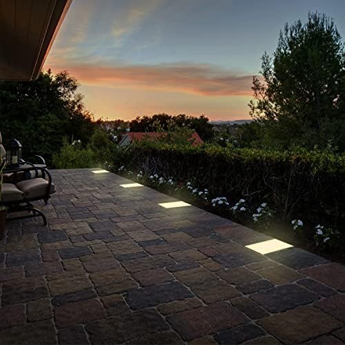 LUMENGY Paver Light 9x12 Inch (8.85x11.81), 2700K Warm White, Glare-Free Brick Lighting for Driveways, Walkways, Pool Decks and Patios, 12V Hardwired, IP67 Waterproof, Drive-Over Rated - Image 2