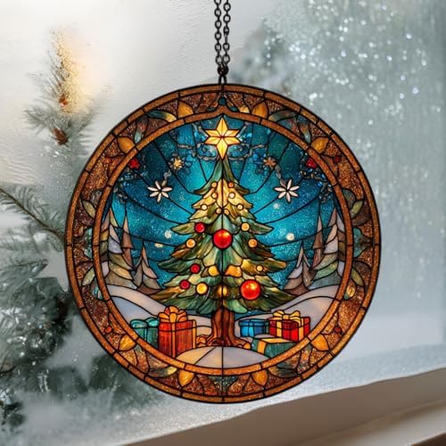 Christmas Tree Presents Acrylic Suncatcher - Image 3