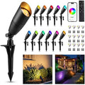 Smart RGBCW Outdoor Lighting, 12V Low Voltage Spotlights, 12 Pack by Varmtalys