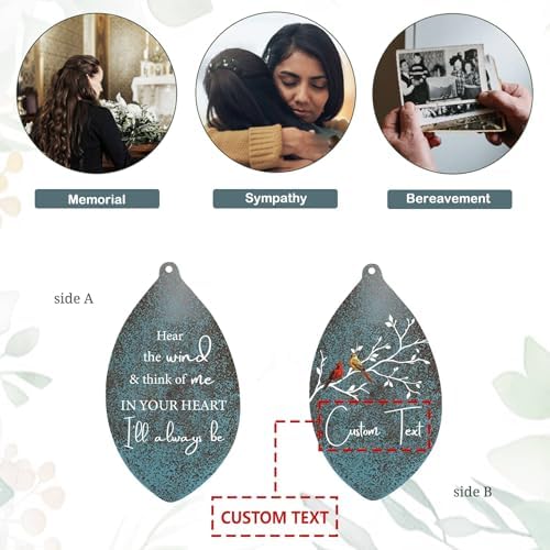 ASTARIN Personalized Sympathy Wind Chimes Deep Tone, 35inch Cardinal Wind Chimes, in Loving Memory of Dad/Mom, Memorial Gifts for Funeral Condolences(Produced in Texas) - Image 5