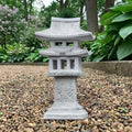 OLOMA Japanese Stone Lantern Concrete Pagoda Garden Outdoor Sculpture Zen Weather Proof Asian Accent Light Place Figurine Pathway Patio Yard Landscape Décor by OLOMA